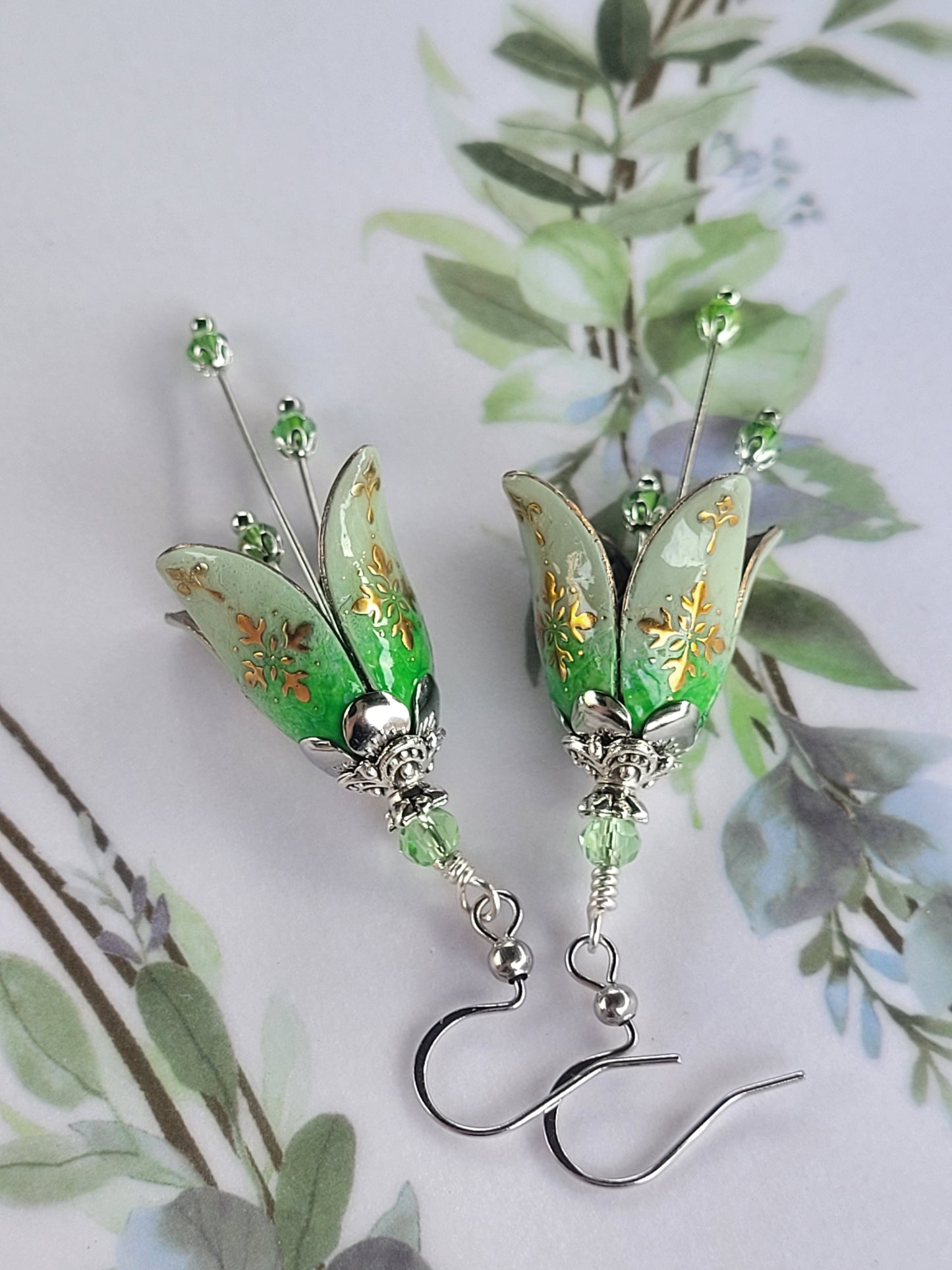 Light Green Earrings